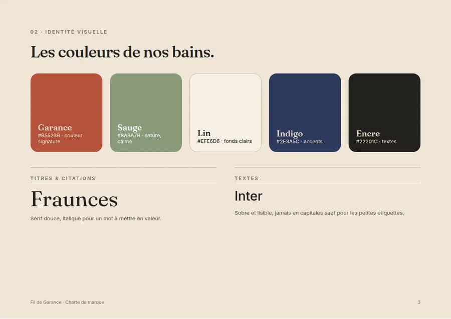 Couleurs et typographies